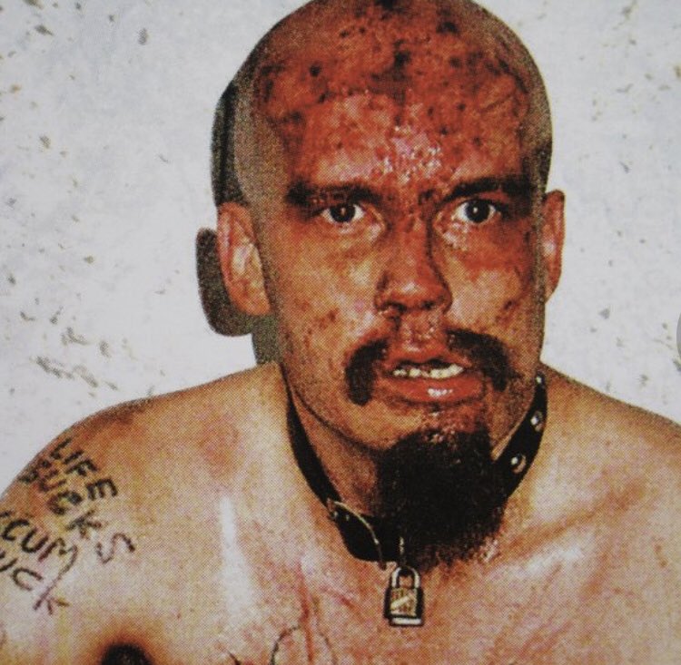 OtseGhost's tweet photo. 26 years today, infamous shock rocker @GGAllin died of a drug overdose. I wonder if @edseldope could imitate him by going on stage and taking a dump in front of everyone? Oh wait, he’s already doing that. 👻 #OtseGhost 👻 #imreallywithstupid #FakeStaticX https://t.co/wUqCDT2vsi