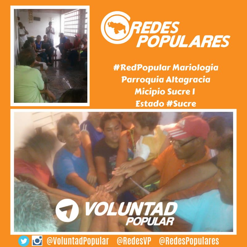 RedesVP's tweet photo. En el estado #Sucre @VoluntadPopular continúa la lucha por #LaMejorVenezuela junto a vecinos del Sector Mariología, parroquia Altagracia del municipio Sucre I, quienes se juramentaron como nueva #RedPopular de la mano de nuestro equipo de @redesvpsucre https://t.co/cR74euC4wi