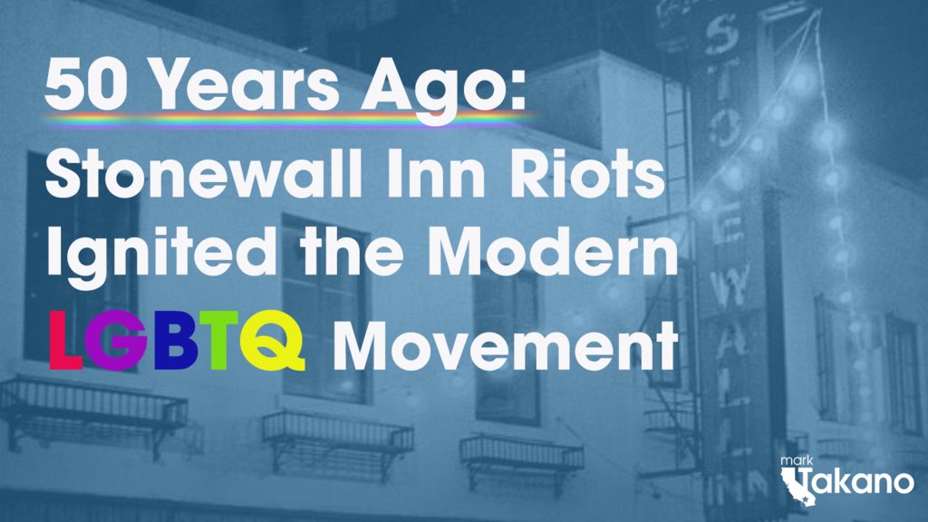 The Stonewall riots ignited the #LGBTQ movement. Let's remember the leaders and activists like Marsha P. Johnson who were at the forefront of the fight for civil rights and acceptance. We've seen progress since then, but we must keep fighting for equality everywhere. #Stonewall50