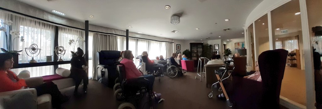 GoEActivities's tweet photo. A full house as always for Lizzie's performance this morning at #GracewellofEdgbaston @JazzVirkTweets @GracewellHealth @SteventonZoe @asajuk https://t.co/1GvuITZyVh