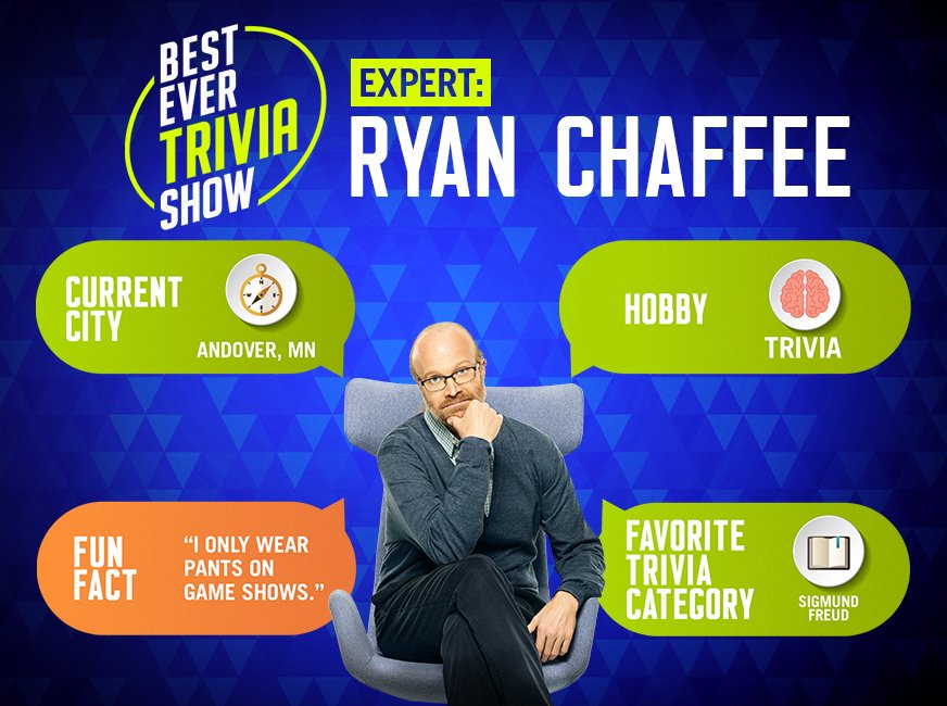 For Ryan, trivia is life. Watch his trivia expertise in action on #BestEverTrivia Show Weekdays 4p