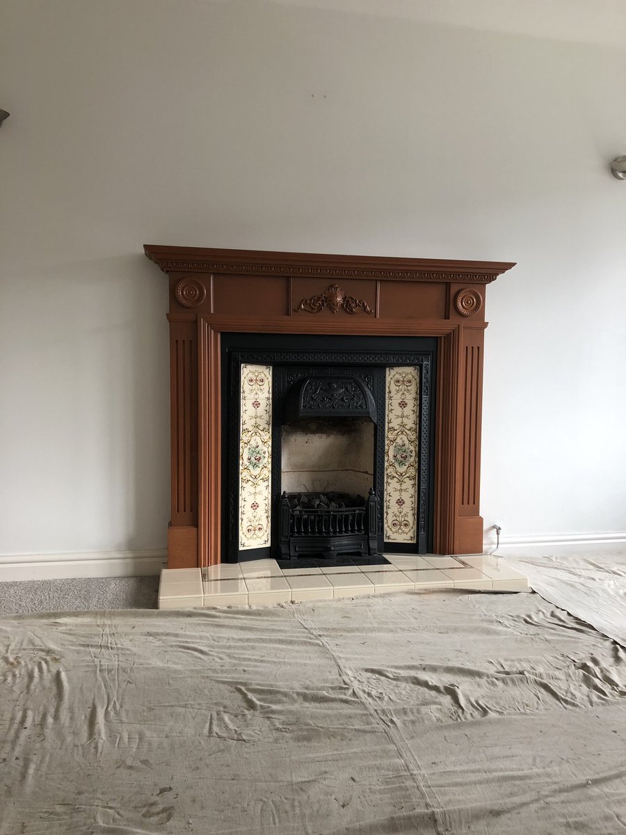 BdlGas's tweet image. Timber mantle &amp;amp; cast iron tiled back panel for decorative fire removed.  Opening altered, chimney swept ready to install @cJfires Paragon P4 gas fire with Bluetooth remote control finished with the Beckford limestone fireplace to create the frameless finish #BDLGAS