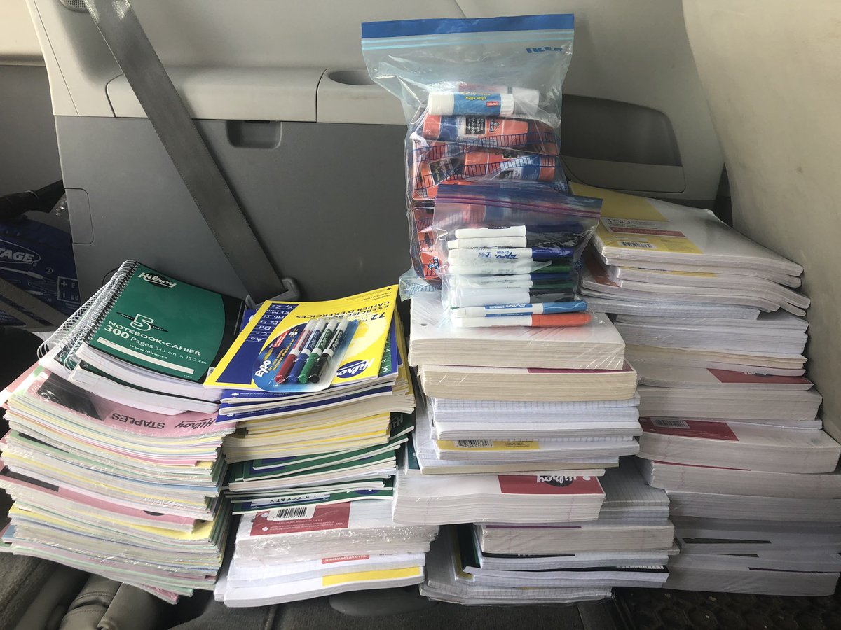 Thank you so much to the Christian School for donating these supplies! <a href="/ChristianFMPSD/">FM Christian School</a> <a href="/FMPSD/">Fort McMurray Public School Division</a> #advocate2educate #EducationForAll #learningforall #ymm #schoolsupplies