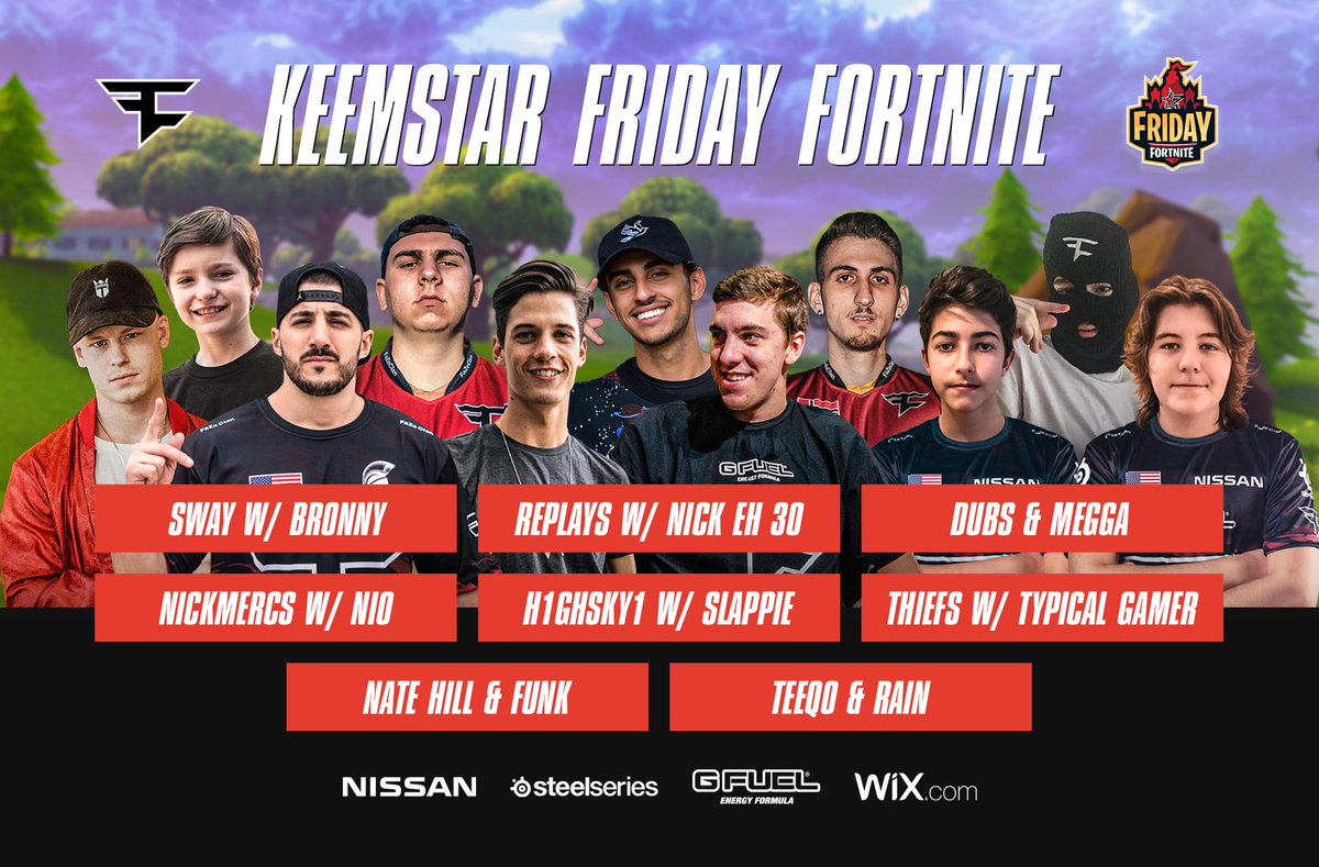 Faze Clan On Twitter Friday Fortnite Is Back Today With 11 Different Faze Members Competing Who You Got Taking The W Tag Em Fazeup Https T Co 2tpvoomjhu Faze Fortnite List Faze Fortnite List Faze Clan On Twitter Friday Fortnite Is Back Today With 11 Different Faze Members Competing Who You Got Taking The W Tag Em Fazeup Https T Co 2tpvoomjhu
