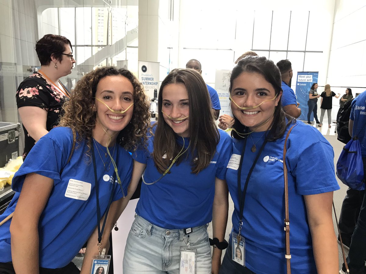 Between making blankets for the homeless, finding out what I’ll look like when I’m 80, and trying oxygen therapy, I had a great time at the @Prudential Intern Conference #prutalent #pruintern