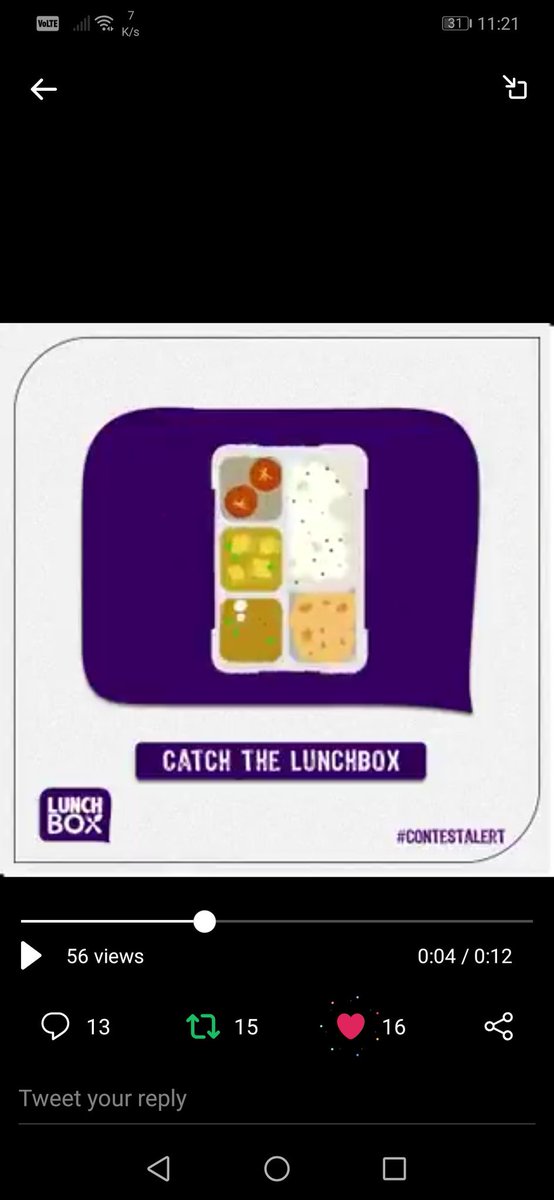 piyushpuri12's tweet photo. @lunchbox_india Here's my perfect screenshot of the lunchbox ๐๐ #catchthelunchbox
#contestalert #contestgram #lunchbox #lunchtime #orderonline #foodgasm #orderlunch #friday #fridayfeels #weekendvibes #fridayvibes Join @Sagar2612 @blessedkamal @nikp_05 @PuRi_DePuRi @friends4_eve @Mrfreaky79 https://t.co/ZtZzbOOakx