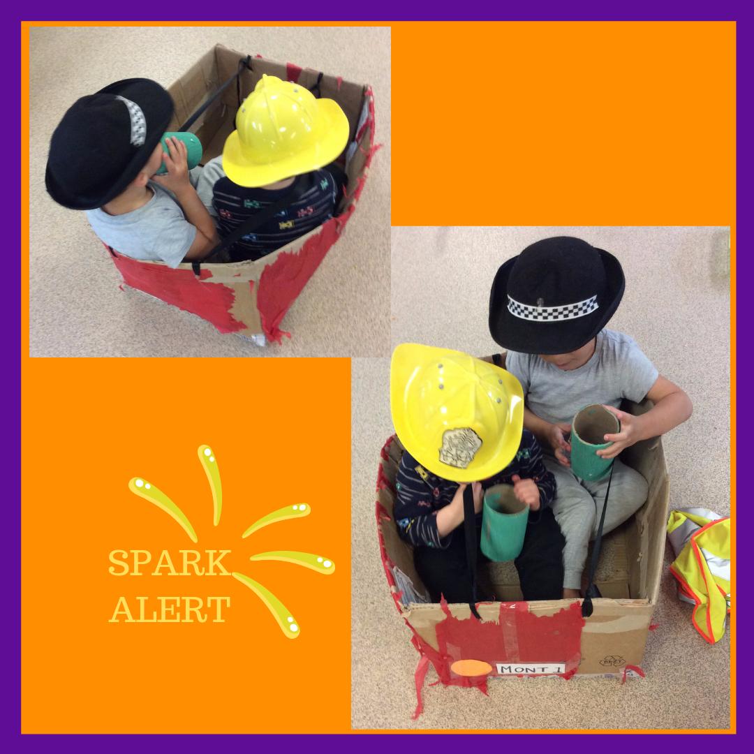 #Moortown ToddlerRoom embraced the Spark concept! The children have loved FireStation roleplay. So inspired we made a fire engine with our own hoses. We then walked to see our local #FireStation. We all enjoyed learning about what  firefighters do & how they help us.
@NDNAtalk