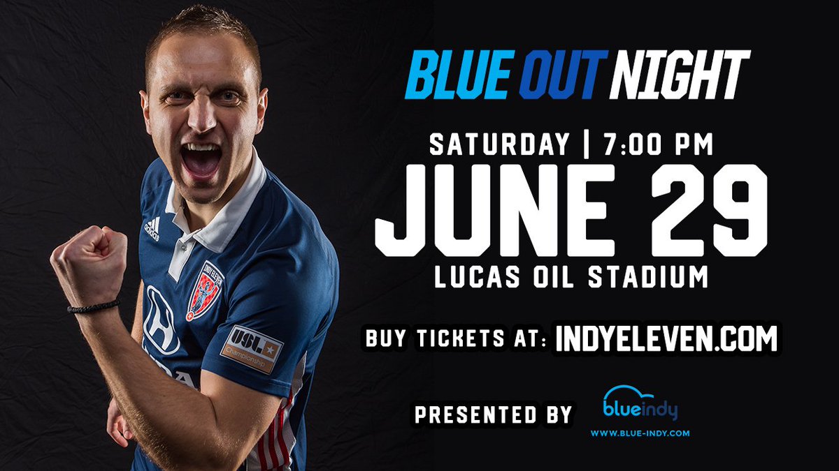 Be a part of the #BlueOut 🔵 (S/O <a href="/BlueIndyUS/">BlueIndy</a>) TOMORROW when #LIPAFC rivals <a href="/loucityfc/">Louisville City FC</a> visit the Circle City.

Dress head-to-toe in blue &amp; snag special <a href="/TheShopIndy/">The Shop</a> merch 👕 at <a href="/LucasOilStadium/">Lucas Oil Stadium</a> during the match

🎟️➡️ www1.ticketmaster.com/indy-eleven-vs…

#INDvLOU | #HereToPlay | #IndyForever
