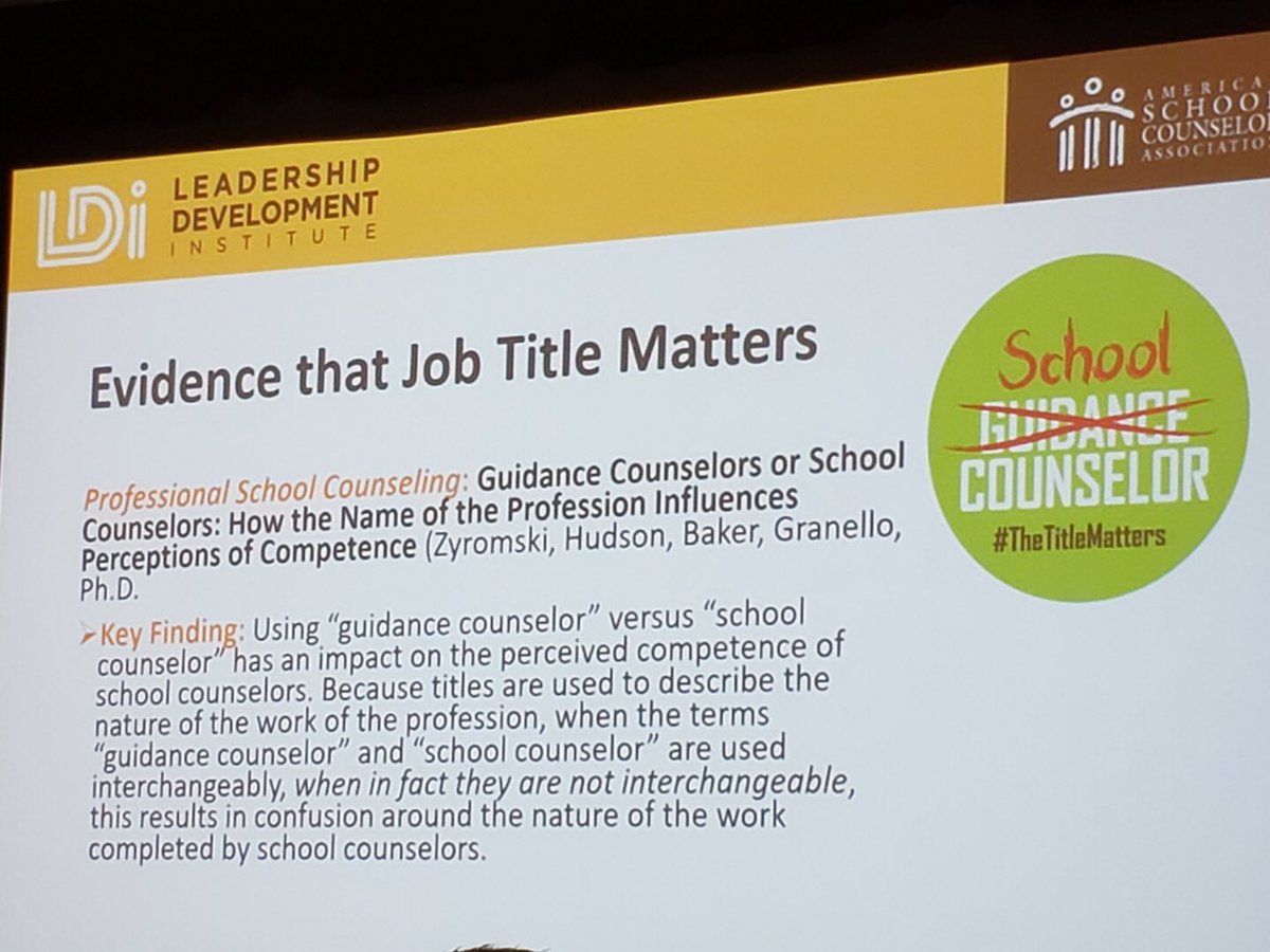 We are #SchoolCounselors!  #ASCA19 @ASCAtweets @NCDPISC #TheTitleMatters