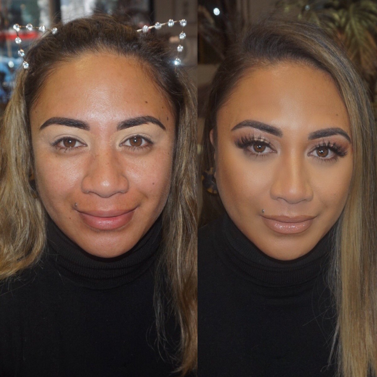 slay_nisha's tweet photo. Sis went from a shnack to a full course meal 😍 #beforeandaftermakeup #melbournemakeupartist https://t.co/jTeyeTEukB https://t.co/jroj8ruRjF