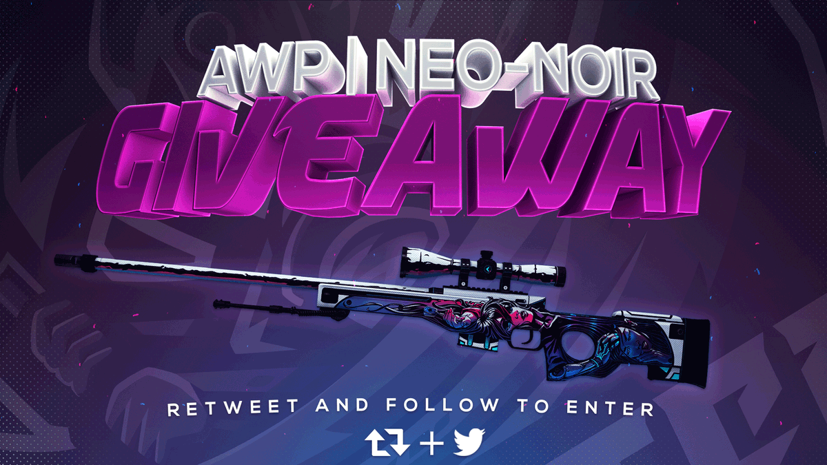 eVcEsports's tweet photo. 🚨GIVEAWAY TIME🚨 AWP | Neo-Noir (Minimal Wear)

To enter:
- RT
- Follow

Giveaway ends 07/07/19, Good luck! https://t.co/zRrYBM4hXd
