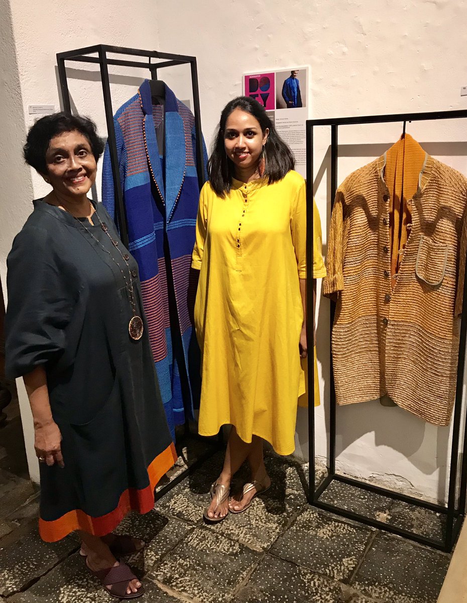 gillcaldicott's tweet photo. Fabulous exhibition at #Barefoot by mother and daughter team Marie and Marisa Gnanaraj #wovenstructures exemplars of #sustainable #handloom and #creative #enterprise #SriLanka. Exhibited @DesignMuseum https://t.co/stJJBgVngN