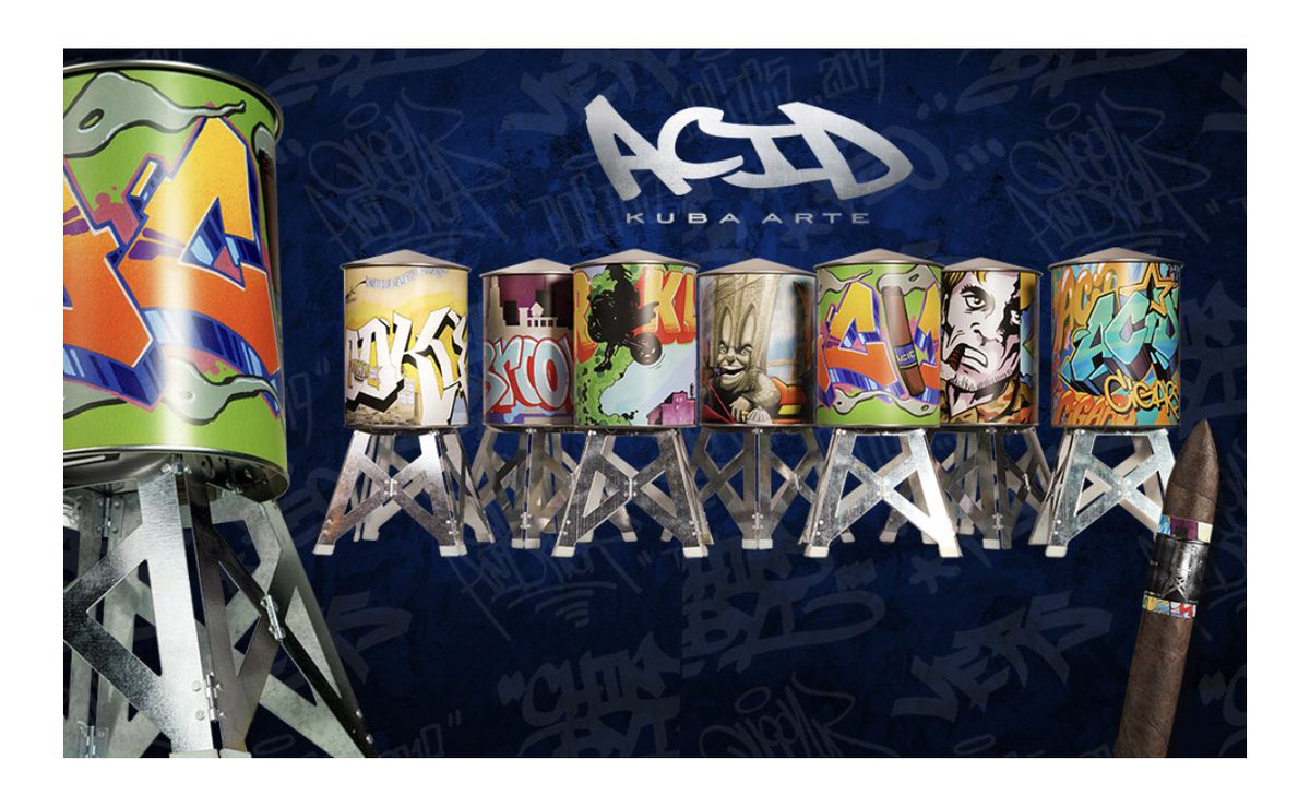 DOCTC5's tweet photo. In celebration of the 20th Anniversary of the Drew Estate we bring you the Kuba Arte Water Tower Project #kuba #kubaarte #acidcigars #drewestate #drewestatecigarss  shoutout to Brooklyn Artists @CHINOBYI #queenandrea #keoxmen #vers718 @DOCTC5 https://t.co/6YQV38FA3f