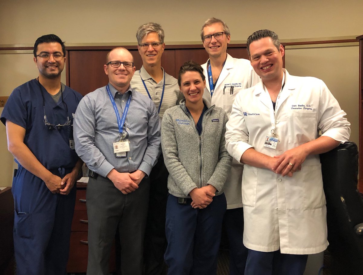 UKvascular's tweet photo. Bittersweet last day for our VS Fellow Dr. Cheryl Richie!  7 yrs in Lexington for GS and VS residency!  We wish her all the best in her adventures out west at #kaiserpermanente in Portland, OR! https://t.co/jiwTTNMYYr