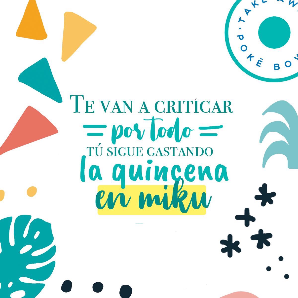 MikuSushi's tweet photo. ¡A disfrutar el fin de semana y que mejor que con Miku! 🥗🥢

Ven por nuestra #Promo de un poké chico + 2 kushiages + agua del día por $189 pesos. 

¡Te esperamos en Zona Azul de Cd. Satélite hoy hasta las 8:30! #MikuLOVE 💙 https://t.co/6ZGaLSfJSz