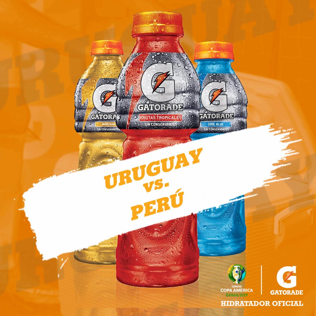Gatorade Uruguay (@gatorade_uy) on Twitter photo Llega un partido decisivo. Es momento de transpirar más que nunca.
Gatorade, hidratador oficial de la <a href="/CopaAmerica/">CONMEBOL Copa América™️</a> Brasil 2019. Llega un partido decisivo. Es momento de transpirar más que nunca.
Gatorade, hidratador oficial de la <a href="/CopaAmerica/">CONMEBOL Copa América™️</a> Brasil 2019.