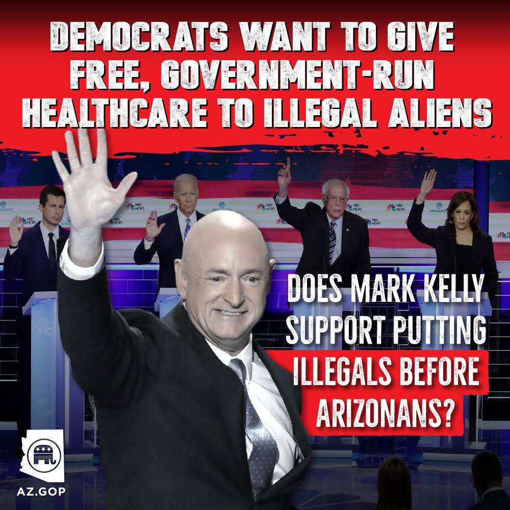 AZGOP's tweet photo. Democrats continue their lurch to the left. #BadForArizona https://t.co/NBBJzk3CE8