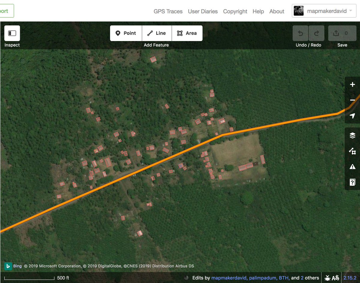 mapmakerdavid's tweet photo. Tracing more buildings and villages in @openstreetmap due to the volcanic eruption of Mount Ulawun in New Britain, Papua New Guinea. What should be the indigenous name/s for "New Britain"? #osmeveryday #mapeveryday #indigenisemapping https://t.co/hx6riYBL48