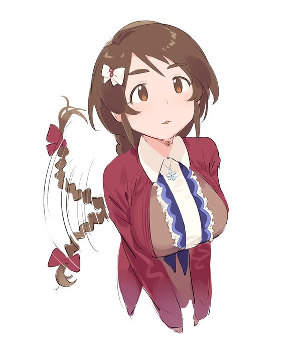 眉毛猫口激長三つ編み 