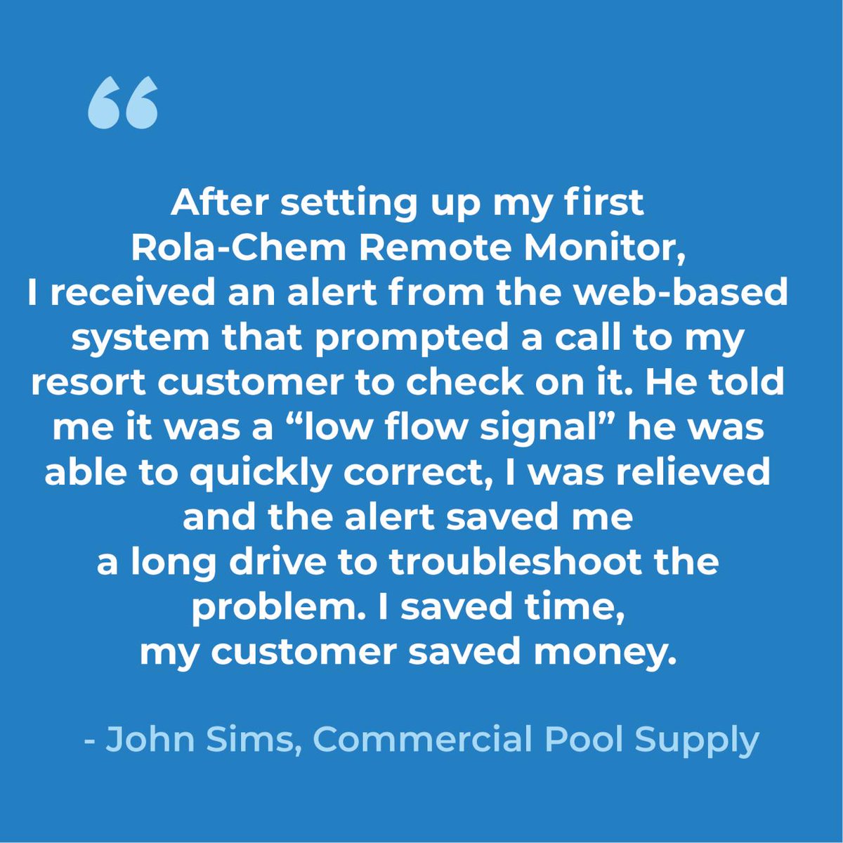 ChemRola's tweet image. John Sims from Commercial Pool Supply tells us why he loves the Rola-Chem Remote Monitor. Want more info? Check out rola-chem.com/controllers-re…
-
-
-
#greentoclean #poolchemistry #poolchem #pools #poolmaintenance #pooltech #pooltechnician #cleanpool #automatedpoolcleaning