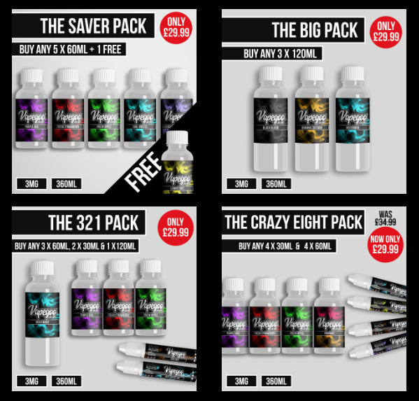 🚨 15% Off...
Treat yourself to 15% off a Saver pack, Big pack, 321 pack and Crazy Eight pack. 

🔥 USE CODE: MAD15
⠀
Limited Time Only: vapegoo.co.uk
MEGA END OF MONTH SALE - Don't Miss Out! 

#vapeuk #eliquiduk #vapinguk #vapes #vaper #vapers #vapejuice #ukvapers