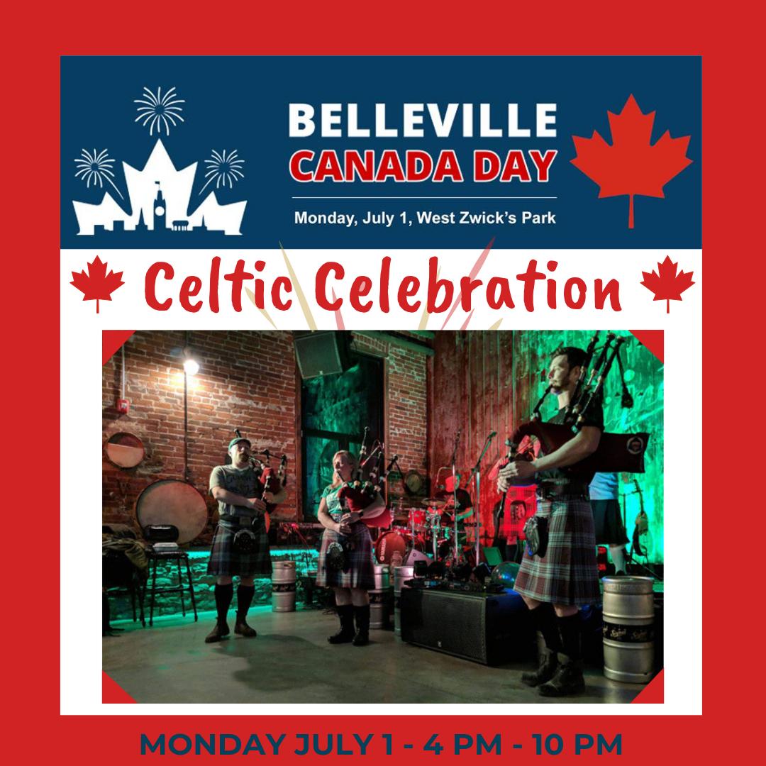Celtic Celebration - 6:30 PM  Sing along, stomp your feet, clap your hands, dance, whistle or bring your spoons &amp; join in on a fun celebration! Our “Celtic Kitchen Party” will feature Madman’s Window band, Fiddleheads, &amp; pipers from the Air Force City Pipe Band.  #BellevilleON