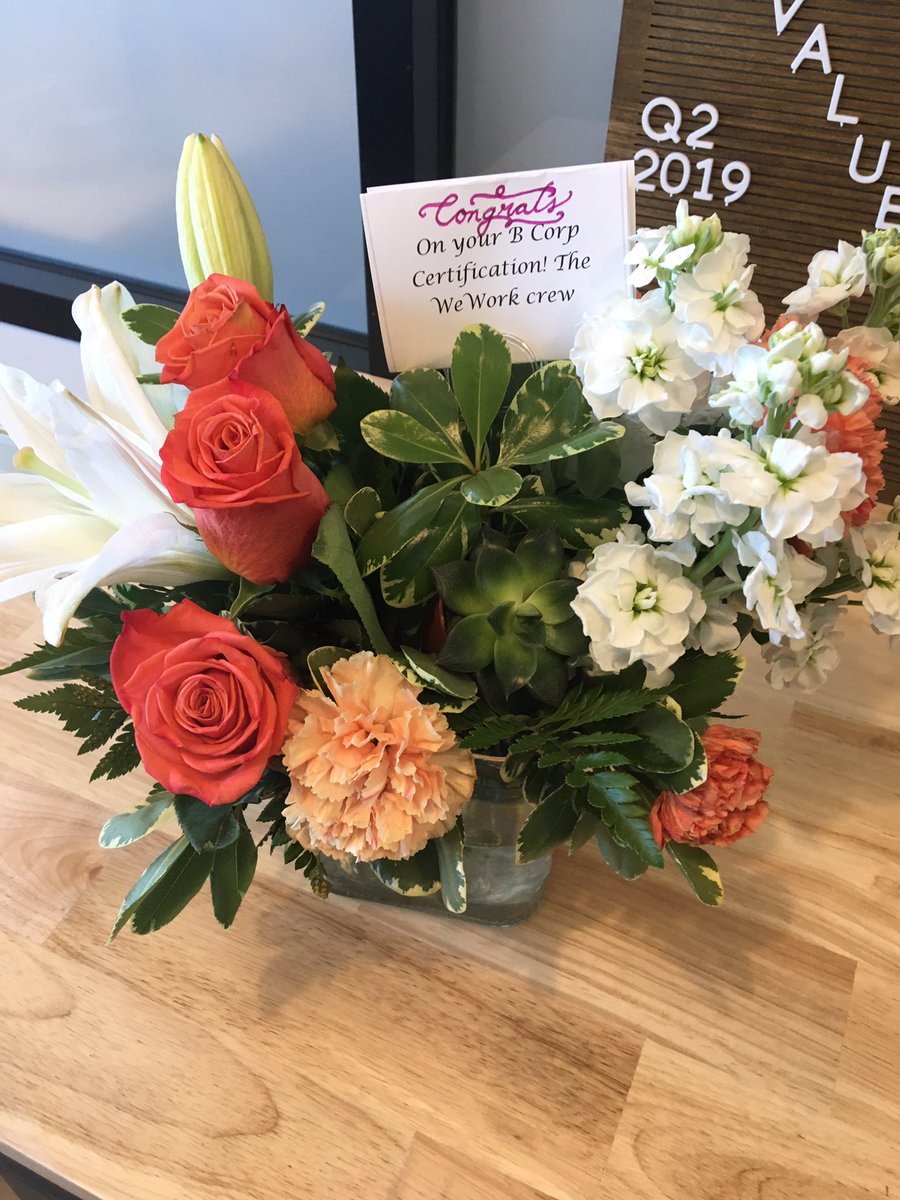 ParadoxCP's tweet photo. Thank you @WeWork for the flowers and recognition https://t.co/0xuT5lZtt6