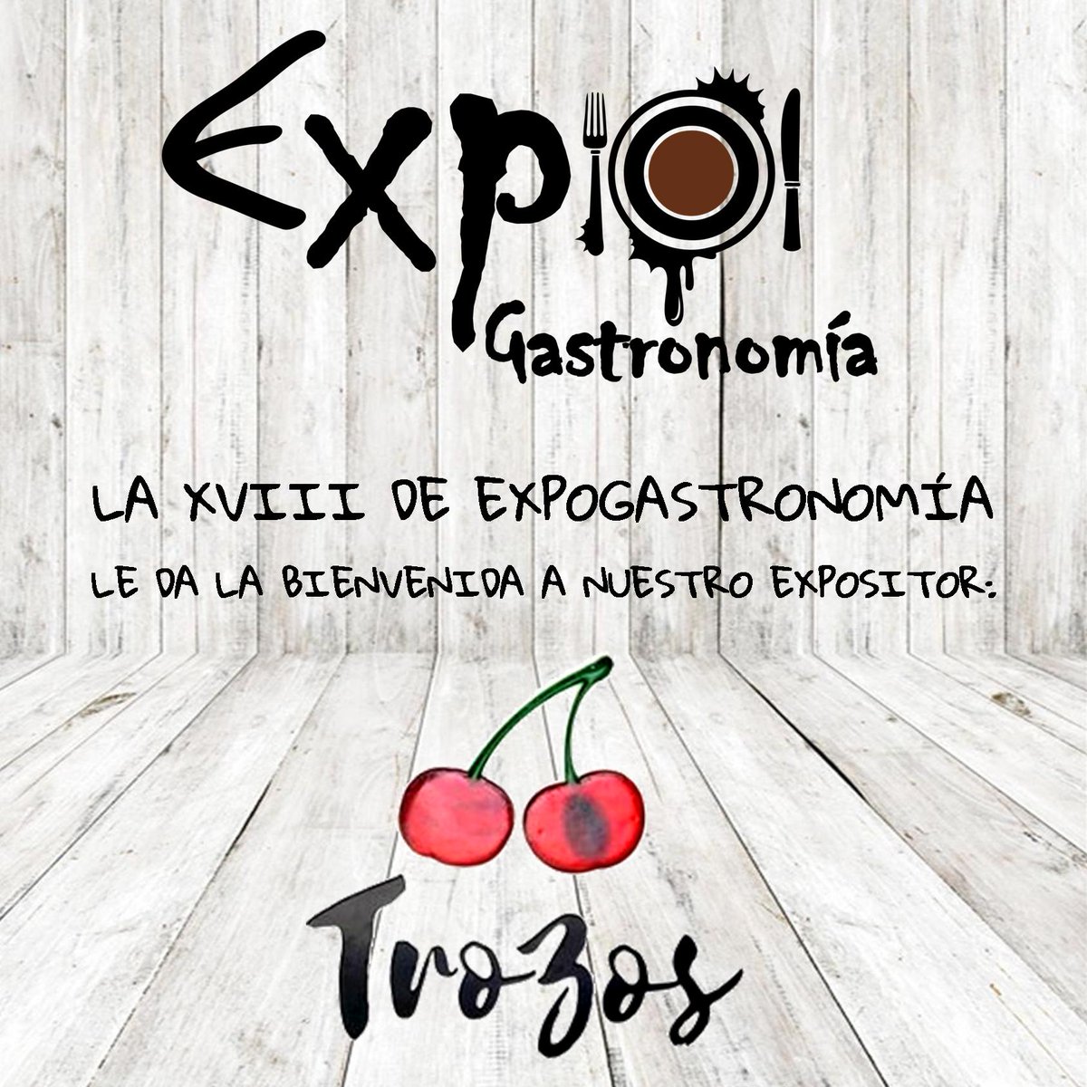 ExpoGastronomia's tweet photo. La #XVIIIEdición2019 de @ExpoGastronomia le da la bienvenida a #TROZOS, con sus exquisitas #tortas..trozos de puro sabor.
No puedes faltar a esta cita del 10 al 14 de julio en la #PlazaAlfredoSadel de 12 M a 10:00 PM con #EntradaGratis.
Facebook e Instagram: @ttrozos https://t.co/aZoBh6Ftzb