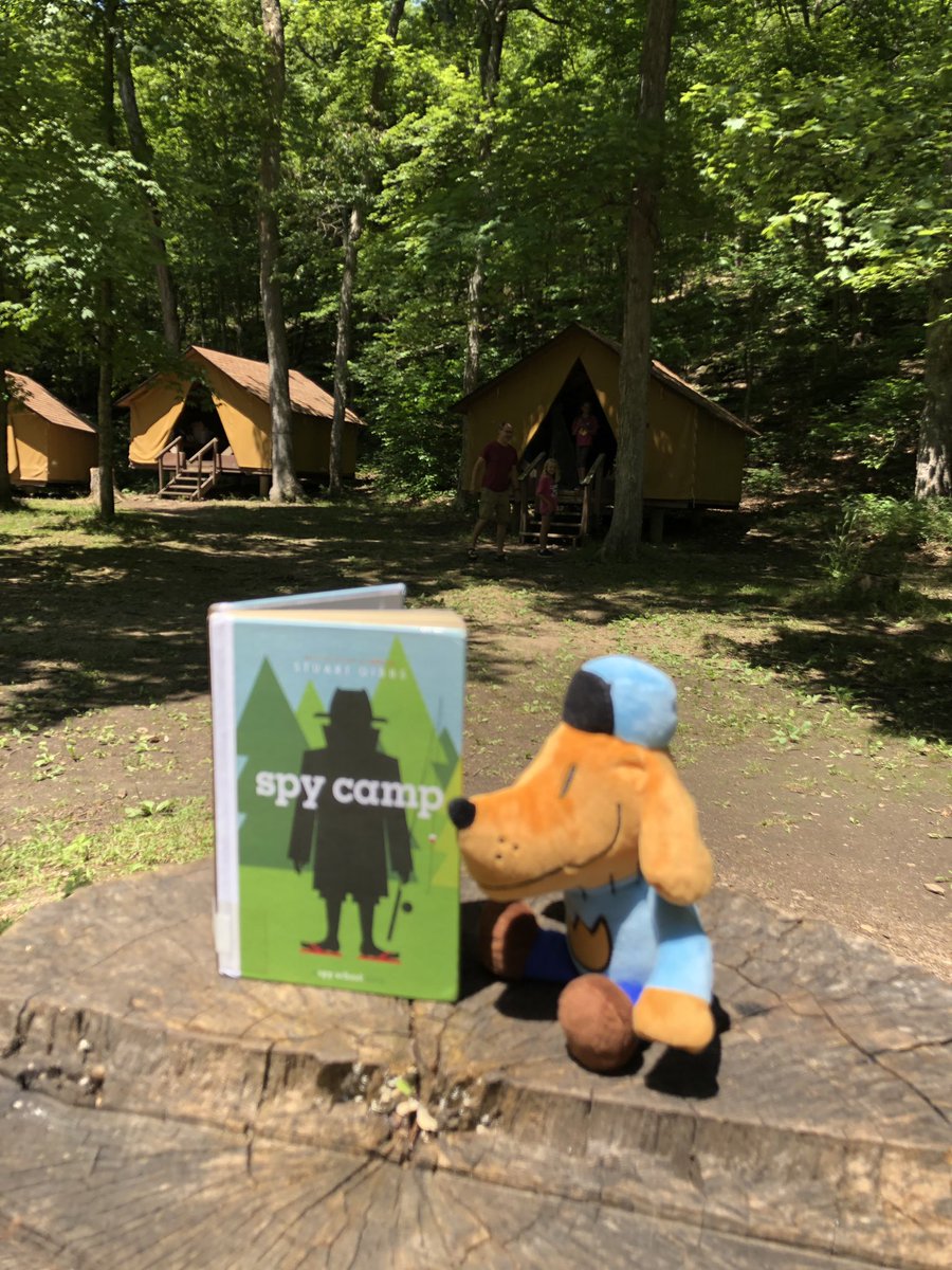 Dog Man visited some friends at camp today, and he brought along a great book to read- “Spy Camp” by Stuart Gibbs. Dog Man hopes any Keysor campers are having great adventures this summer, even if they don’t include spy survival skills. #dogmansummerreading