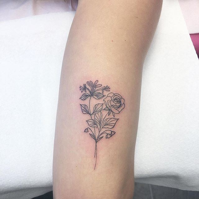 57 Honeysuckle Flower Tattoo Designs With Minimalist Meaning  Tattoo Glee
