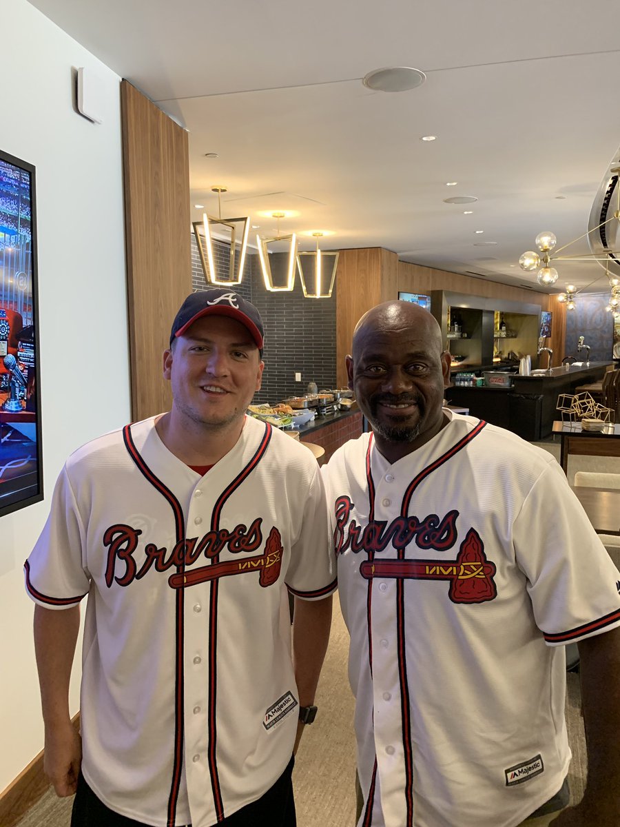 tenaciousDJONES's tweet photo. TY @DraftKings for the #Braveforaday hookup! Childhood dream complete 🙏 w/ @scottydont_23 @Braves https://t.co/qShtABpjCF