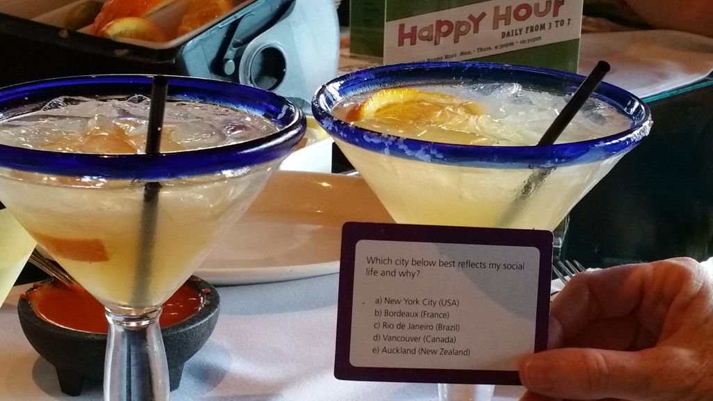 TGIF! Happy Hour anyone? It's <a href="/Margaritaville/">Margaritaville</a> time! Party game to keep the conversation and laughs flowing! @laugh <a href="/FUN/">Fun.xyz</a> #Personalogygame <a href="/PersonalogyGame/">Personalogy Game</a>
