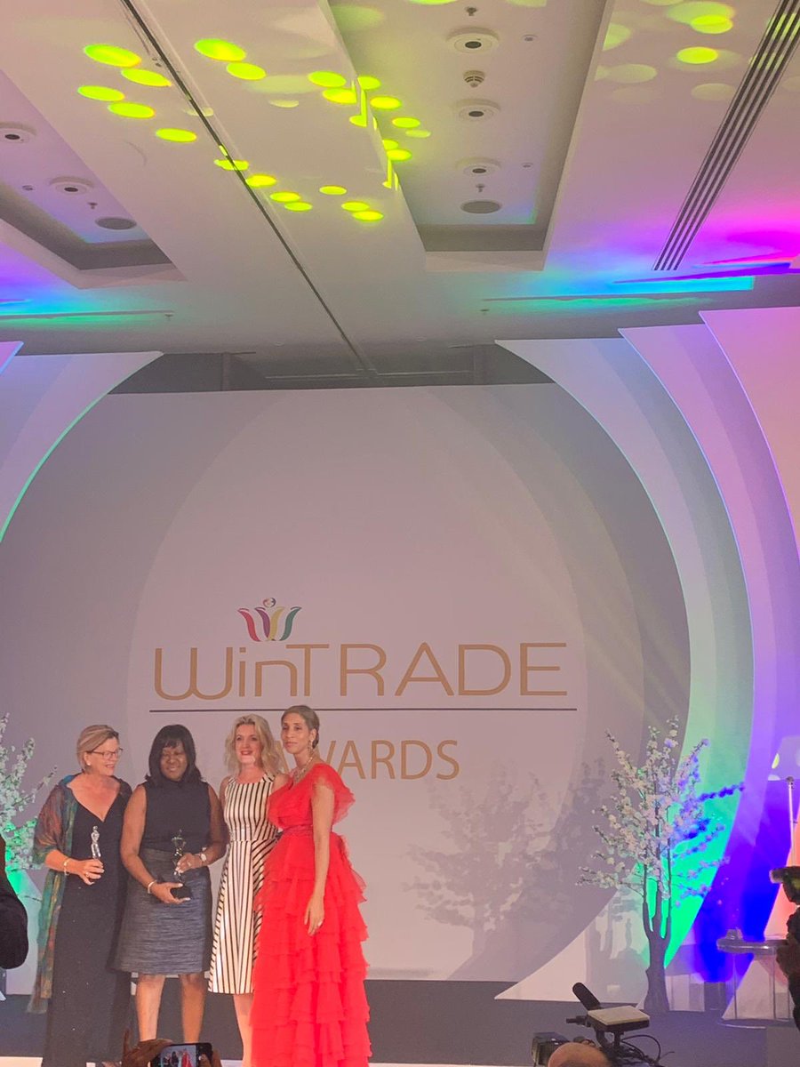 ShilpaBShah's tweet photo. The awesome @DeloitteUK @MsKatyBentley presenting the @WinTradeLondon #wintradeawards2019 #womenonboards to the amazing @JackyWrightHMRC https://t.co/T7vDmIN5Va