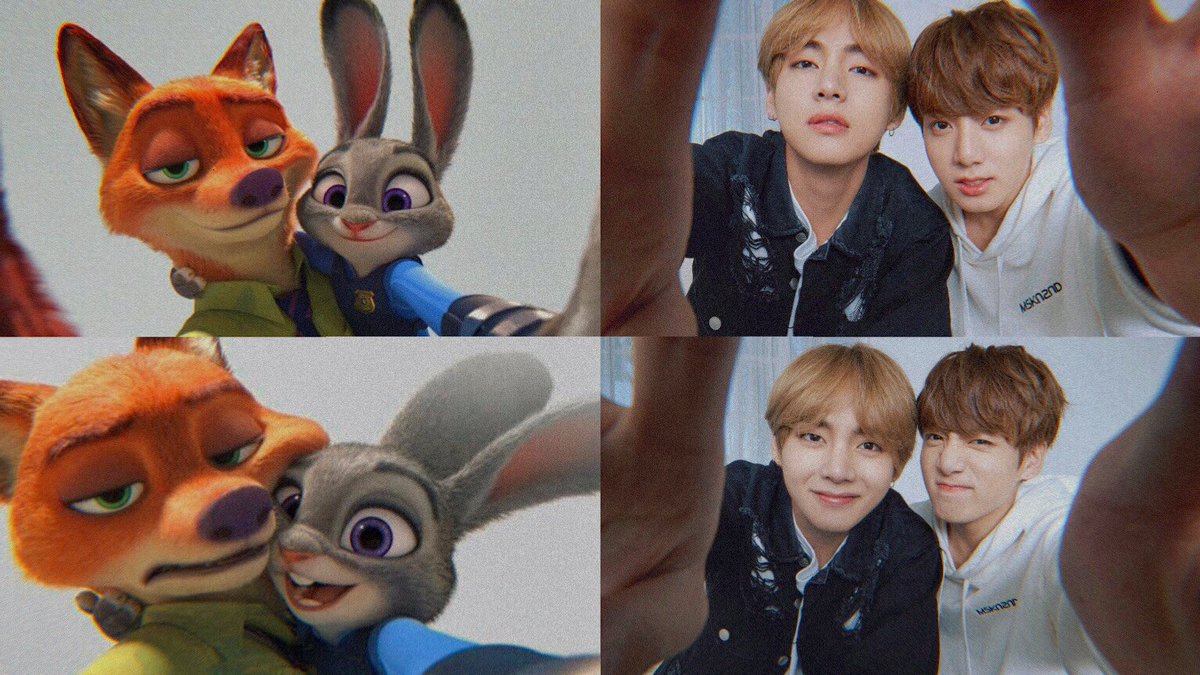 kookvtwins's tweet photo. Nick &amp; Judy 🦊🐰 https://t.co/qjtCw459Gj