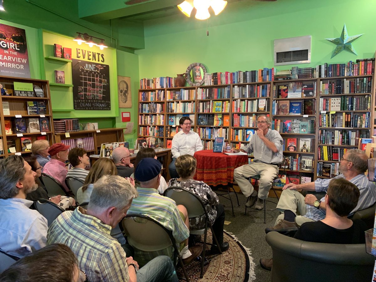 jeananyasirimoe's tweet photo. It’s an amazing crowd ⁦@MysterytomeT⁩ Bookstore with #DeanStrang and ⁦@dougmoemadison⁩ discussing Dean’s newest book, “Keep the Wretches in Order”! https://t.co/dSuDlm4RN7