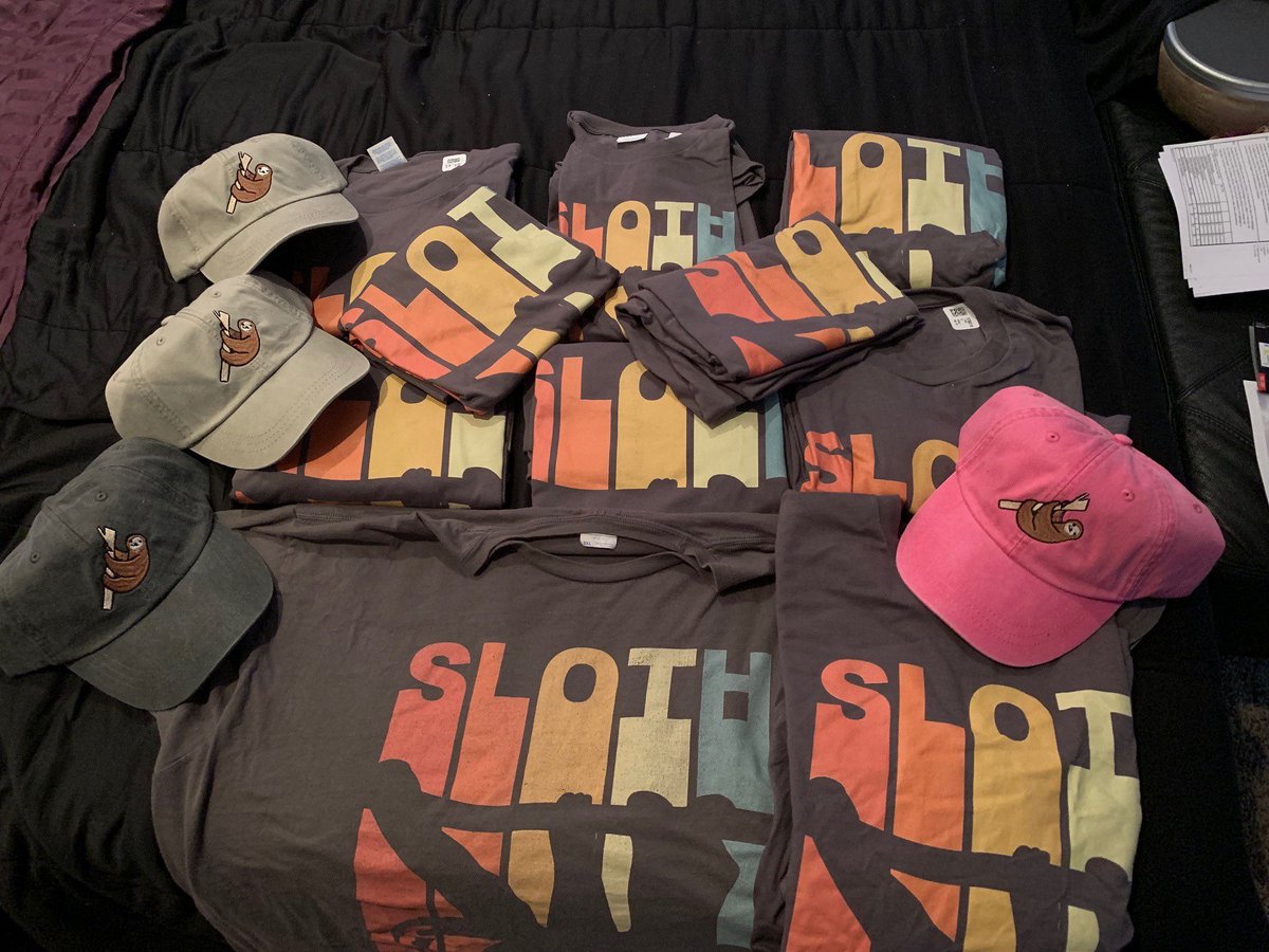 ThePokerSloth's tweet photo. This is how we pack for the World Series of Poker Main Event!  We need plenty of "Sloth" shirts because this tournament can last several days.  You might ask "What's up with all of this sloth stuff?" and the answer is that they named me "The Sloth" at the Wednesday poker game. https://t.co/ZUJKsamY3K