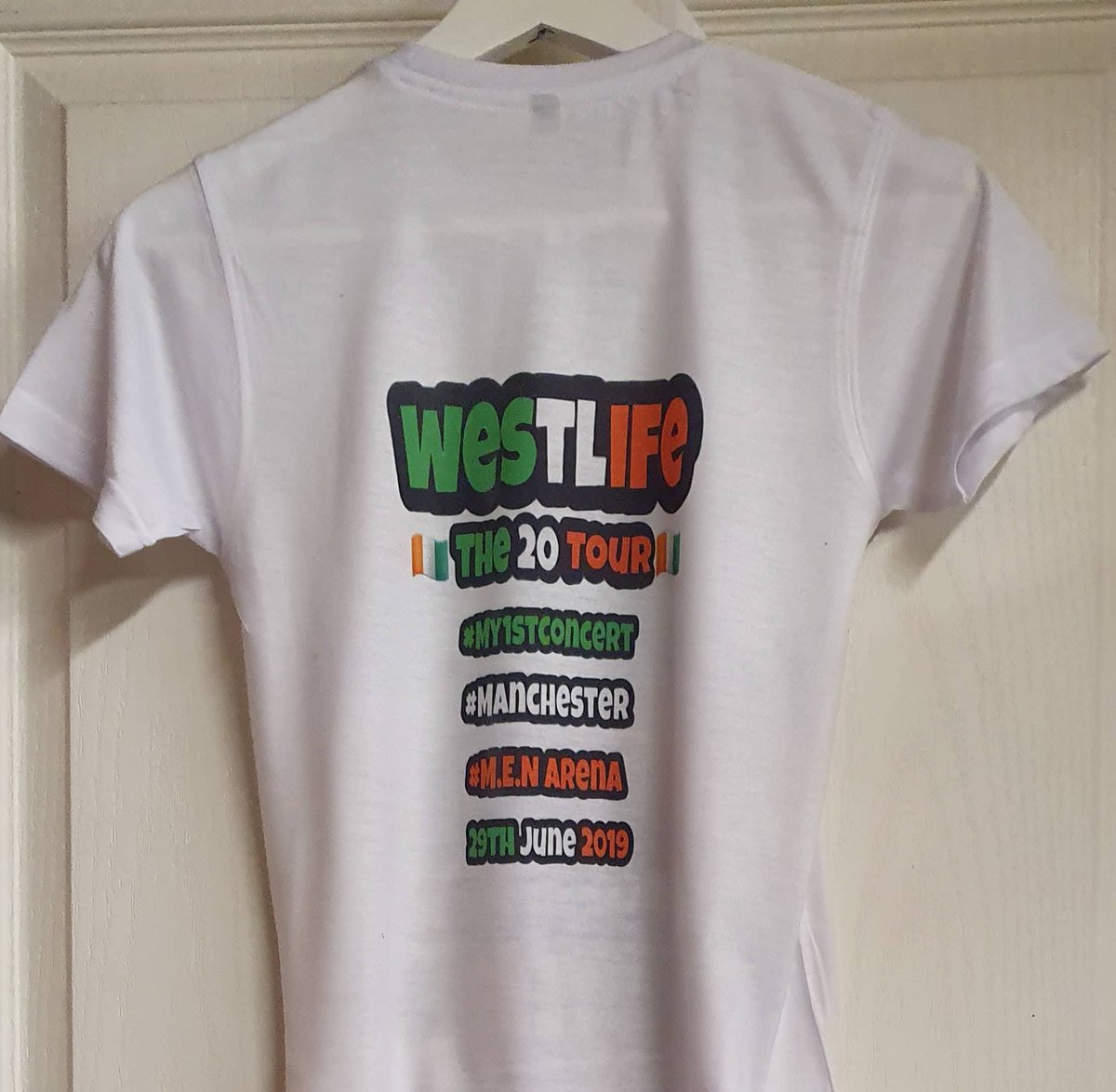 Valiantboop's tweet photo. My little ladys 1st concert tomorrow and she adores @NickyByrne here is her tshirt .. be lovely for a retweet.. her name is Maisie lei xx https://t.co/wqr4bAup8H