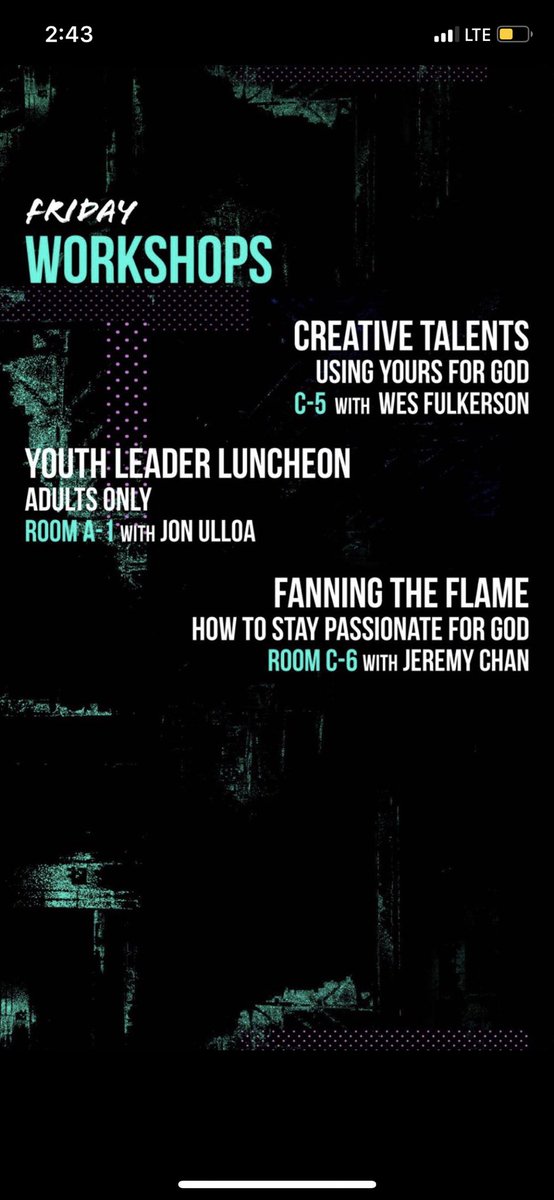 fqconference's tweet photo. Friday workshops!! https://t.co/r9og4dGkWk