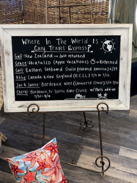 CaryTravelExp's tweet photo. Where in the World is Cary Travel Express?! Our agents will tell you, lots of new destinations to cover, let us help you plan! *47 639 3300.
#carytravelexpress https://t.co/rI3ifGlnZb