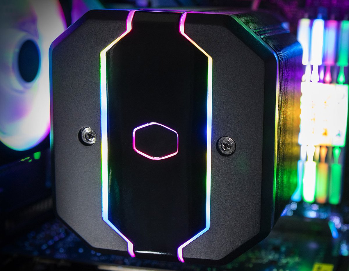 CoolerMasterEXP's tweet photo. Cooler Master and AMD, sitting in a tree.......With a ton of RGB. #MA620M https://t.co/oC7grjlWAj