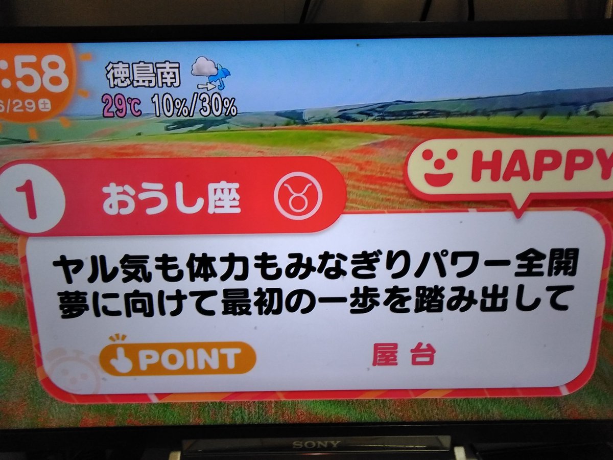 占い の テレビ めざまし 今日