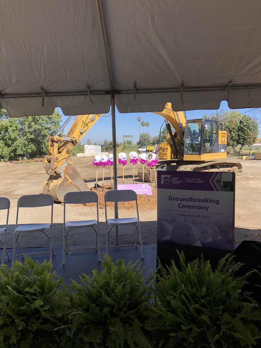 PotreroIC's tweet photo. Today, elected officials, local project partners, members of the media and construction team members gathered to officially break ground on State Route 60 Truck Lanes construction. More info: https://t.co/t1QUU648DJ https://t.co/GokybcAWKc