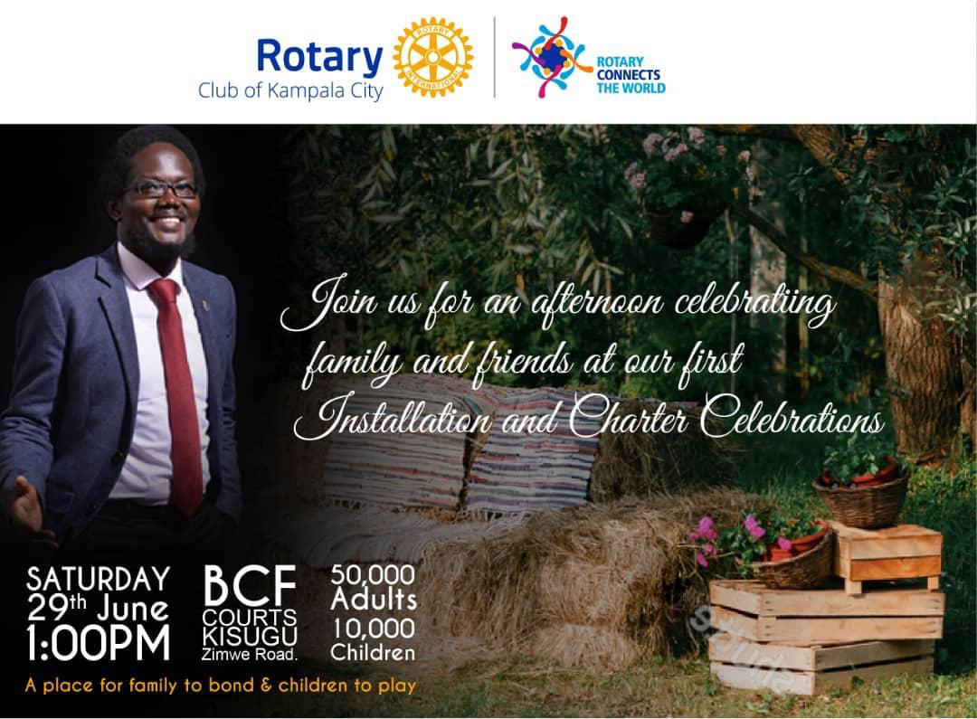 Installation of the 1st President of the Rotary Club of Kampala City.