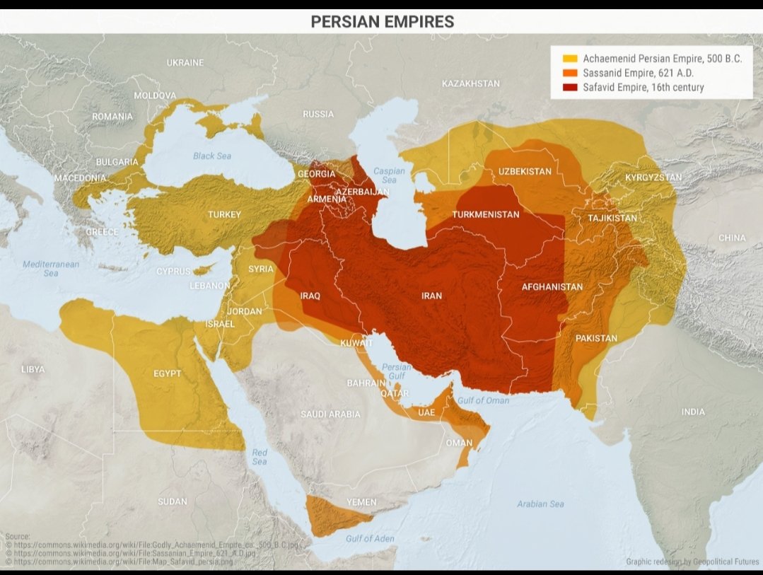 Important to reflect the history of power and how empires in different era's influenced and changed regions and the question if current power can mirror its precursor and to what extent. A illustration of the Persian empire geography. Thread