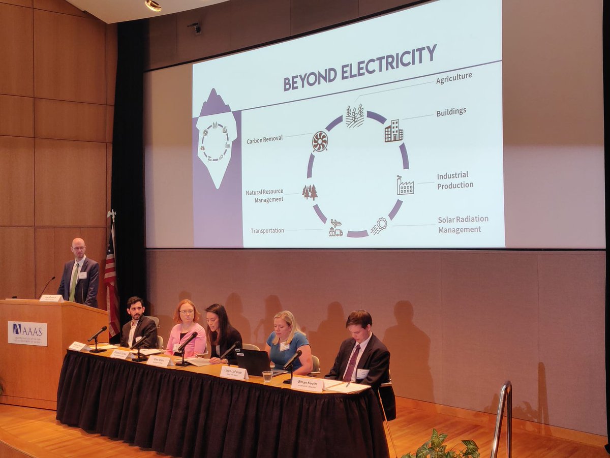 STPF_NRGClimate's tweet photo. 27/27 And that's a wrap, #BeyondElectricity. A final panel connected the learning across sectors. Perhaps @LorenLaPointe @ezeitler @longtlam @Guerillaradio17 and others @AAAS_STPF can fill in their insights from that panel and the day. Safe travels home, all! https://t.co/P9w1rvqUgz