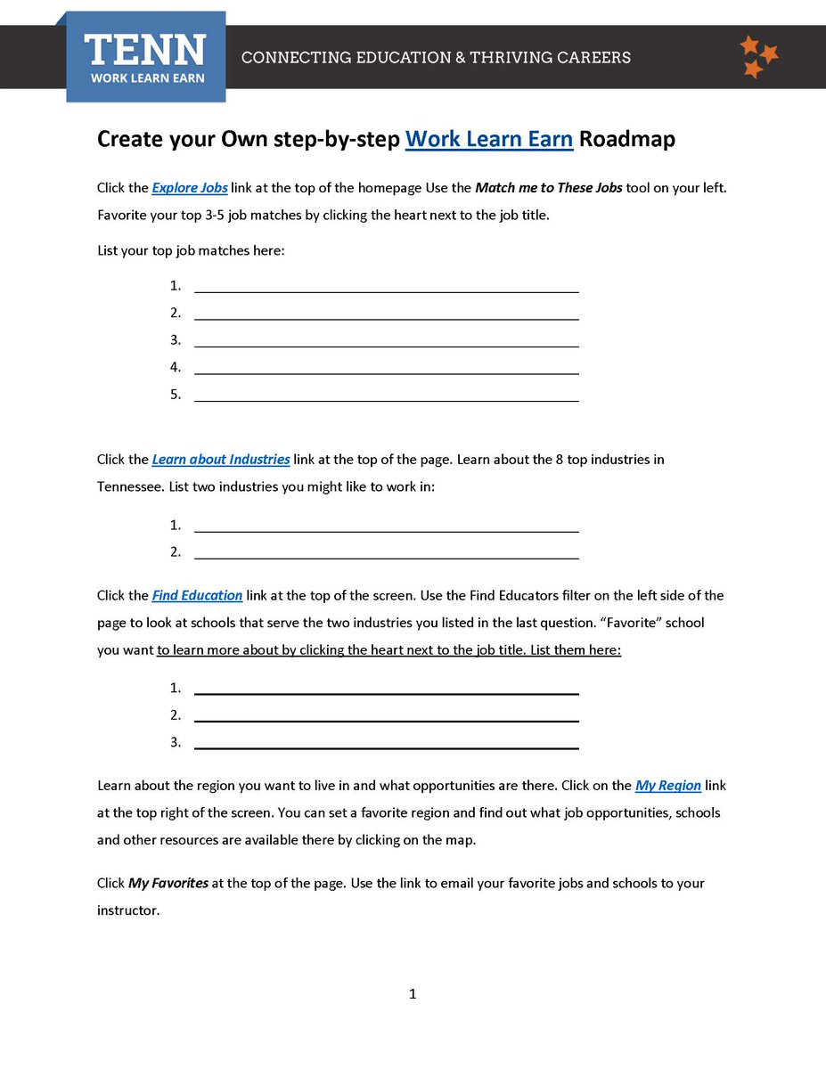 Are you an educator, school counselor or graduation coach in Tennessee? We built a helpful roadmap to make it easy for you to share the TN Work Learn Earn with your students. Download the roadmap at ow.ly/YDWj50uPwcN.