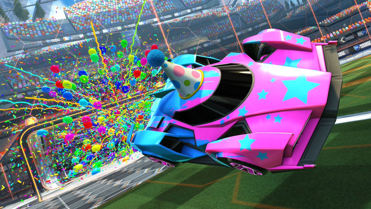 RocketLeague's tweet image. Rocket League is officially 4 years old. From all of us at @PsyonixStudios, THANK YOU to all of our devoted players, wonderful community, and to everyone who has made Rocket League what it is today.  🎉🎉🎉