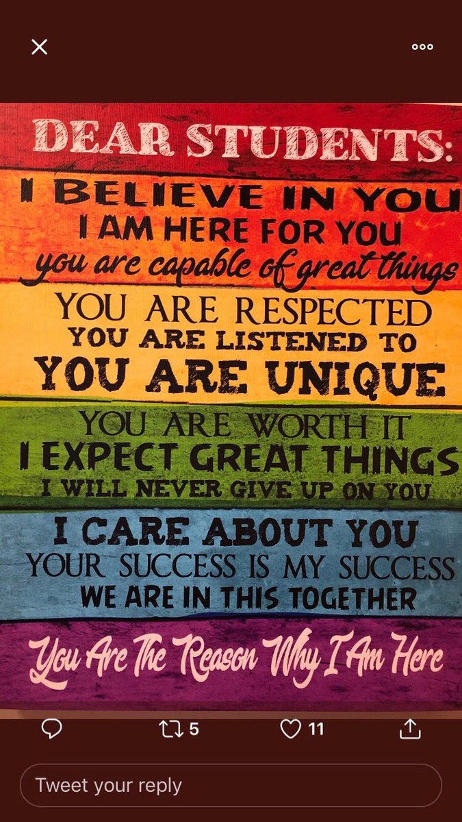 nyweathergirl's tweet photo. Dear Students...I believe in you!  I am here for you! You are worth it!  #MSC2019 ⁦@RigorRelevance⁩ https://t.co/NuUUWNrr2t
