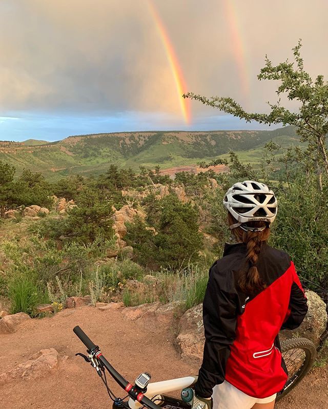 Rewarded. Double rainbow. Turned in to a full brilliant dome moments later. Exceptional Colorado afternoon.  #hallranch #lyonscolorado #mountainbike #singletrack #wakeupyourpotential ift.tt/2ZXNT9U