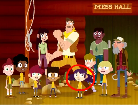 CampingJuneBug's tweet image. june is basically just the older version of the character thats circled))